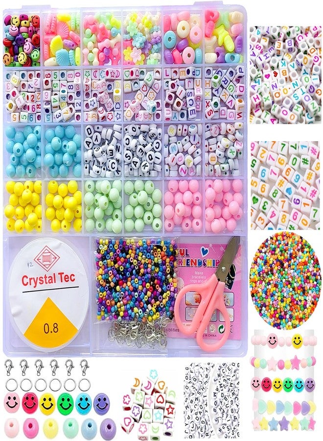 Beadsz مجموعة صنع الأساور من Beadsz، خرز بلاستيكي للأطفال، أدوات حرفية لصنع المجوهرات، قلائد، ربطات شعر، وخواتم، هدية مثالية لأعياد ميلاد الفتيات الصغيرات من عمر 4 إلى 7 سنوات، متعددة الألوان - Image 1